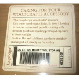 Longaberger WoodCrafts Dividers-Set of 2 Sort & Store Med Rectangle Storage-NEW!