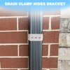 Downspout Adapter Gutter Pipe Clip Hidden Bracket 2x3 White Set