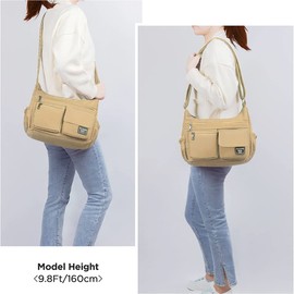 VOLGANIK ROCK Crossbody Bag for Women Multi Pockets Nylon Handbags Shoulder Bags for Women Waterproof RFID Travel Bag Messenger Bag Cross Body Ladies Bags…