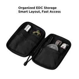 ALPAKA HUB Pouch Pro EDC Organizer - Small Tool Pouch for Electronics, Cables with YKK Zipper, Daily Use and Travel - Black Axogrid 300D Weatherproof UV Resistant Fabric