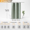 BTTN 60 Inch Stall Fabric Shower Curtain - Linen Textured