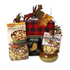 Gift Basket Village - Soup's On Gift Box, Includes Gourmet Soup Mixes, Crackers & Ceramic Bowl, Ideal for Comforting Meals