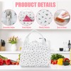 BuyCard Insulated Lunch Bag Women, Reusable Corduroy Cute Lunch Box,