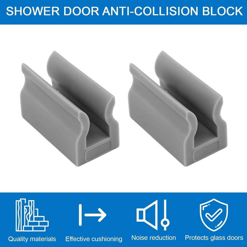 INCREWAY 10PCS Grey Shower Door Bumpers Rubber Wall Jamb Bumpers
