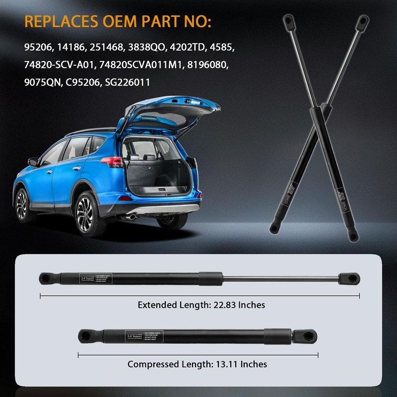 Rear Hatch Tailgate Lift Supports Gas Shock Struts Compatible with