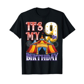 9 Year Old Ringmaster Circus Party 9th Birthday T-Shirt
