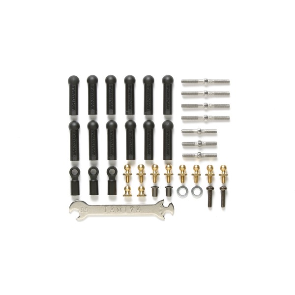 TAMIYA 300054539 - TT-02B Li/Re Threaded Rod Set, Adjustable, 7 Pieces