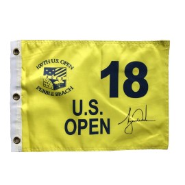 2000 US Open @ Pebble Beach Yellow Souvenir Flag w/Tiger Woods "Tiger Slam" PGA