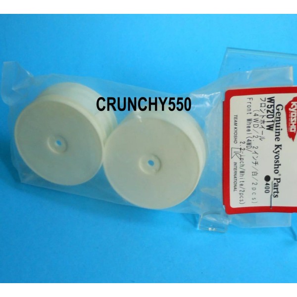 For Kyosho Kyosho W5201W Flush 4WD Front Wheel White (2)