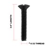 Henne Bery 3/4" Long 6-32 Thread, Oval Head Milled Slot