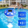 KingSom 2026 Upgraded Pool Chlorine Floater,Solar Chlorine Floater w/Lights,Button Control