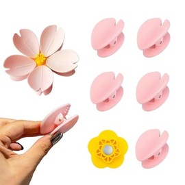 Lumbor37 Clips para Bolsas de Alimentos, Clips Decorativos para Sellar Alimentos Flores de Cerezo, Adecuados para el Almacenamiento Doméstico y en la 