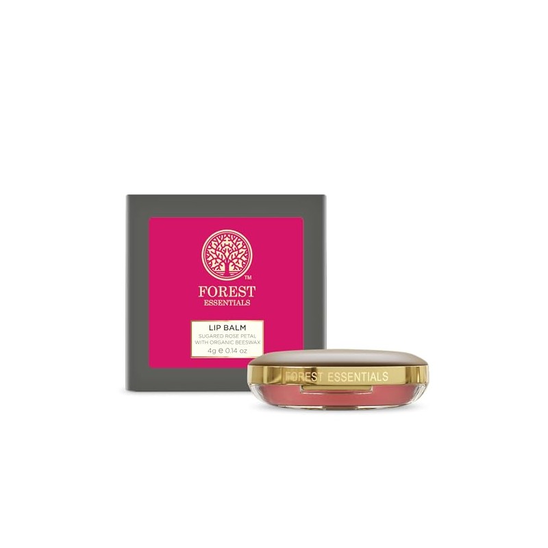 Forest Essentials Luscious Sugared Rose Petal Lip Balm, 4g