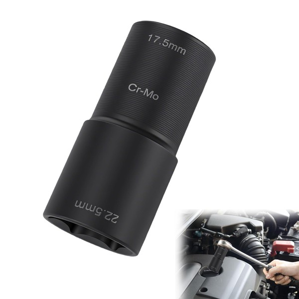 17.5mm & 22.5mm Double Head Wheel Nut Socket,1/2" Drive Impact