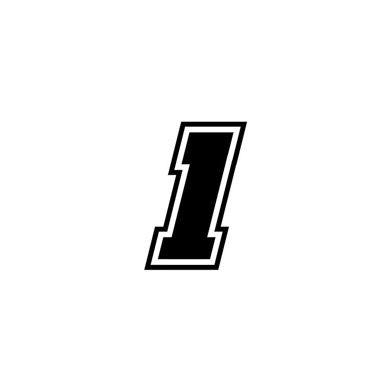 4R Quattroerre.it 13371 Racing Number 1 Moto GP, Black, 10