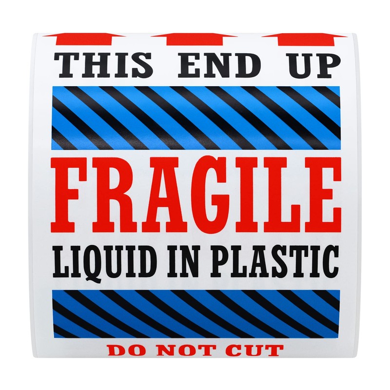 Hylabelest 3×5 Inch Fragile This End Up Stickers Liquid in
