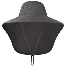 Fishing Cap Wide Brim Sun Hat with Neck Flap for Travel Camping Hiking Boating