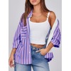 Cicy Bell Womens Striped Button Down Shirts 2024 Fall Fashion