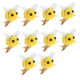 Healvian 10pcs Fabric Bee Hair Clip: Women Retro Hair Clips With Strong Grip - Mini Bee Barrettes For Spring Outfits Party & Holiday Styling