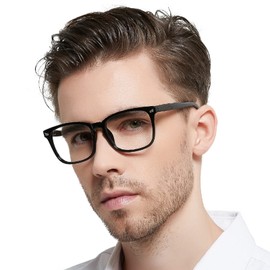 OCCI CHIARI Blue Light Glasses Women Mens Computer Glasses Gamer Black Glasses Anti Eyestrain (Black, 0.00)