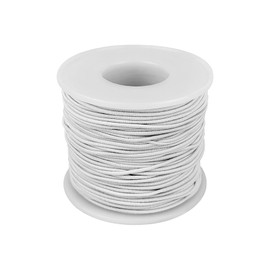 1 mm Elastic Cord for Bracelets, Stretchy Braclet String, Elastic Cord Beads Stretch for Jewelry Making, Crafts (White, 164 ft)