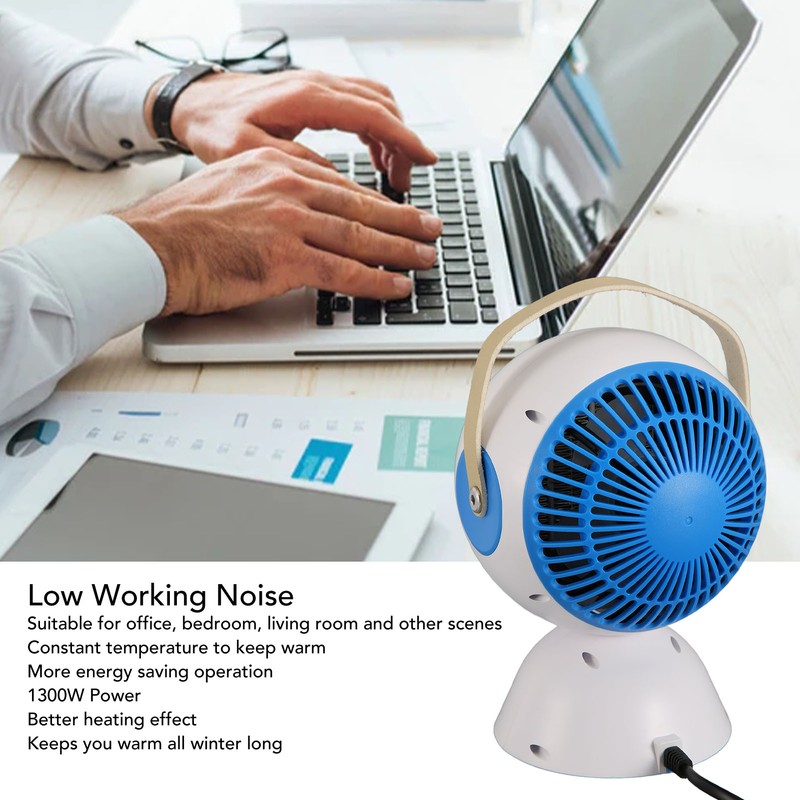 Mini Fan Heater 1300W Silent Constant Temp Fast Heating Portable