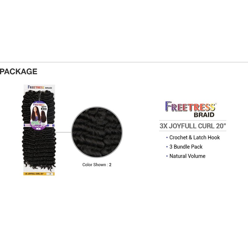 Freetress Crochet Braid - 3X JOYFULL CURL 20" (T30)