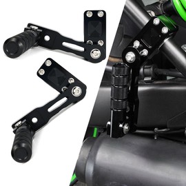 Xitomer 22-28 mm Highway Peg Mounts Compatible with RSV 1000 Tuono, Tuono V4 1100, Tuareg 660, Pegaso 650 Shiver, Caponord, Dorsoduro Series Motorcycle Adjustable Foot Pegs Crash Bars (130mm)