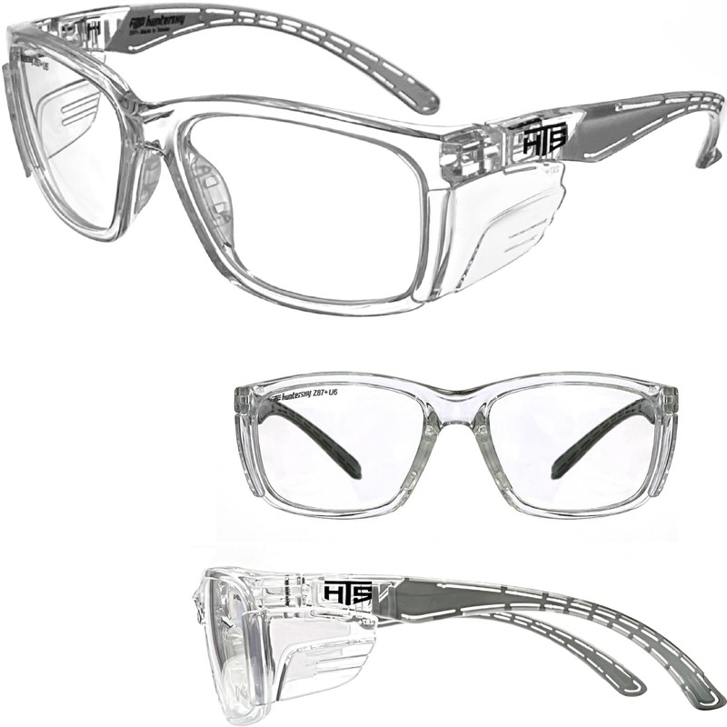HTS HUNTERSKY E60 Anti-Fog Crystal Frame Safety Glasses with Side