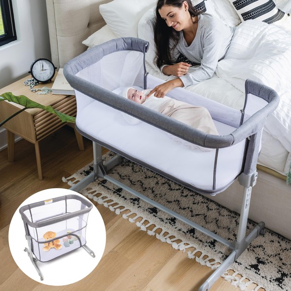 3 in 1 Baby Bassinet, Bedside Sleeper, & Playpen, Easy