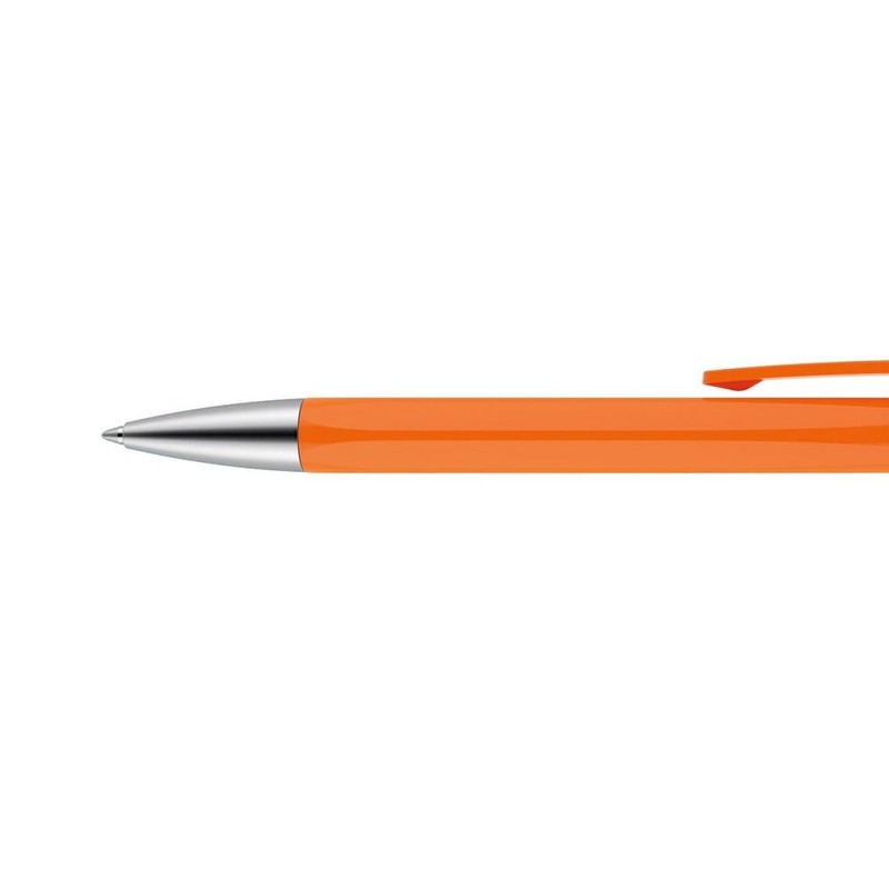 Caran Dache Ballpoint Pen, orange, with SwissRide blue medium cartridge