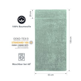 LAYNENBURG Set of 2 Premium Terry Cloth Protective Covers for Garden Chair, 100% Cotton, Oeko-Tex 100, Towel Cover, High-Backed Chair, Chair Cover with Envelope for Camping, Lounger Chair (65 x 130 cm