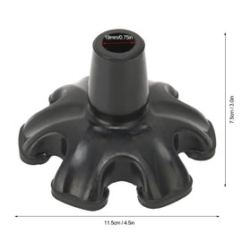 Walking Cane Tips,Heavy Duty 19mm Quad Cane Tips with 6 Support Feets,Rubber Foot for Cane,Replacement Feet for Canes,Cane Bottom Rubber Self Standing Cane Tip for Crutch,Base for Walking Cane