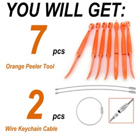 DaylyFav Orange Peeler Tool, 7 Pack, Citrus Peeler for Orange Peeling Orange Opener Slicer Cutter, Safty Plastic, Easy to Grip, Use and Clean, Kitchen Gadgets Vegetable Slicer Kiwi Tool