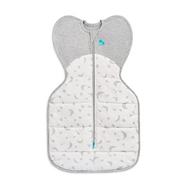 Love To Dream Swaddle UP Extra Warm, White, Small, 3.5-6kg, Get Longer Sleep, Allow Baby to Sleep in Their Preferred Arms Up Position for Self-Soothing, Snug Fit Calms Startle Reflex