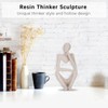 Resin Thinker Sculpture Abstract Statue Collectible Figurine Home Office Desktop