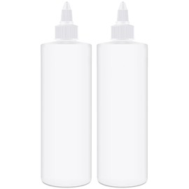 Bar5F 16oz Condiment Squeeze Bottles with Twist Top Cap, Leak-Proof & BPA-Free - Perfect for Sauces, Dressings, Oils, and Crafts (2-Pack)