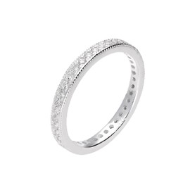 Sterling Silver & CZ Crystal Full Eternity Ring Size Large