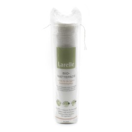 Larelle GOTS Ecocert Organic Cotton Pads Round 80 Pieces Approx. Diameter 57 mm Perfect for Daily Beauty Care