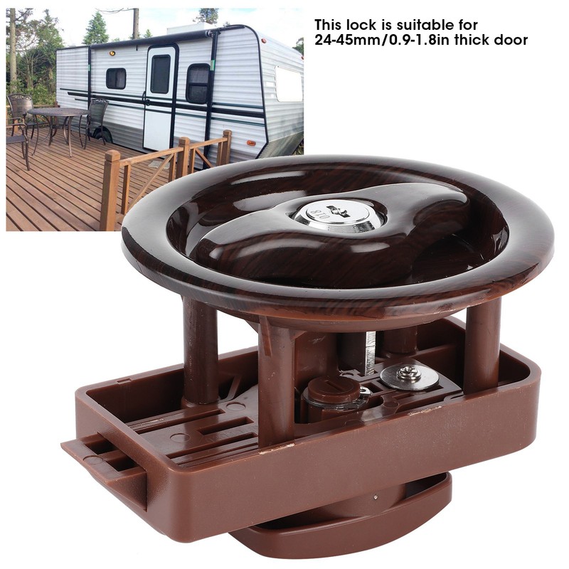 RV Toilet Bathroom Door Lock with 2 Key for Caravan