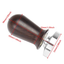DIBTSA 53 mm Coffee Tamper, 304 Stainless Steel Base Espresso Tamper with 30 lbs Contact Pressure, for 54 mm Coffee Portafilter