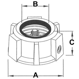 Morris 14547 Insulated Throat Conduit Bushing, Zinc Die Cast, 3" Thread Size