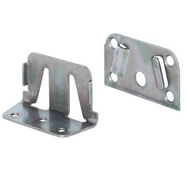 Gedotec Bed Connector Metal Bed Angle for Bed Constructions - Wooden Centre Beam & Slatted Frame | Bed Base Connector for Hanging | Bed Fitting Galvanised Steel | 1 Set - Hanging Fitting