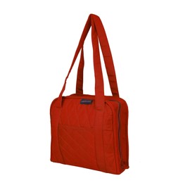 Yazzii Oval Craft Organizer Bag - Portable Organizer - Arts & Crafts Storage Bag Organizer - Multipurpose Storage Organizer for Quilting, Needlework, Knitting, Sewing, Applique & Jewelry Red