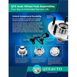 PM Auto Front Wheel Hub Bearing Assembly Replacement for 2014-2019 Mazda 6