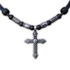 HANA LIMA Adjustable Cross Necklace Surfer Chain Leather Necklace Men