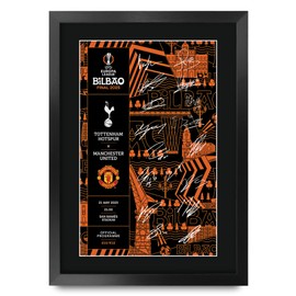 HWC Trading Tottenham Hotspur Europa League Final 2025 Programme Spurs Cup Winners Gifts Printed Signed Autograph Picture for Football Fans and Supporters - A3 Framed