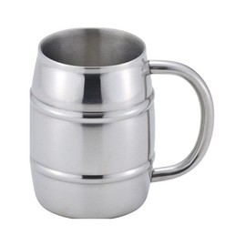 Kakusee Vacuum Double Layer Stein for 11.8 fl oz (350 ml) Silver