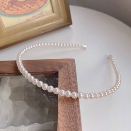 Pearl Embellished Cubic Hair Band Hair Band Type D 3ea