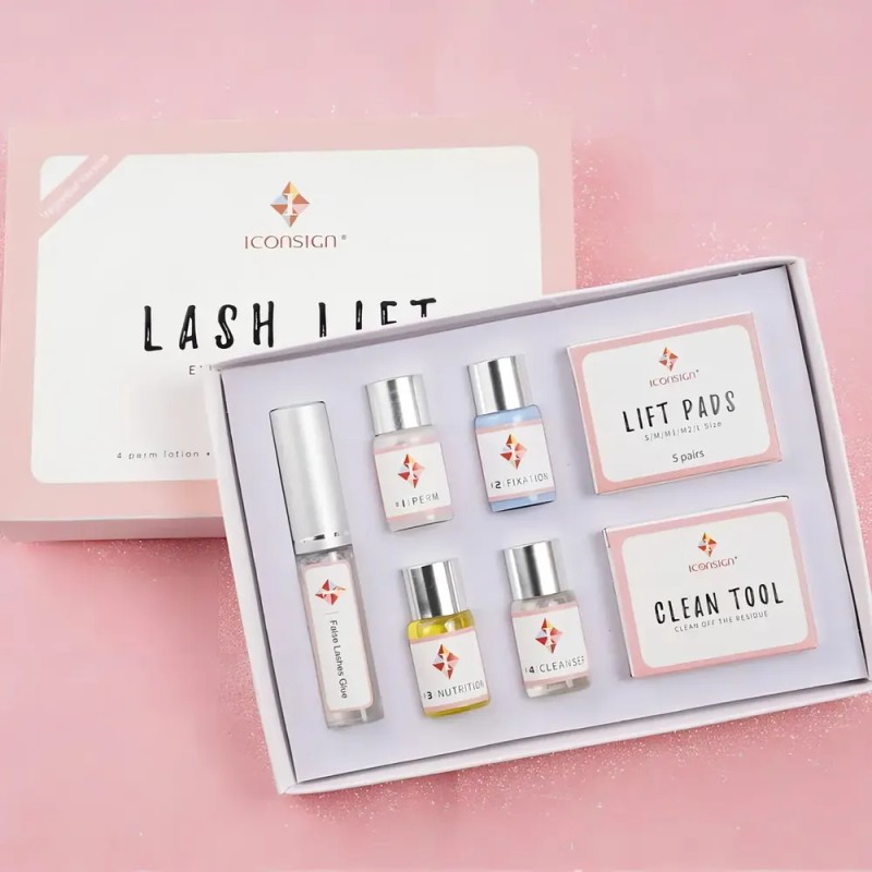 Kit Lash Lift Permanente Pestañas Marca Iconsign con Aceite Nutritivo
